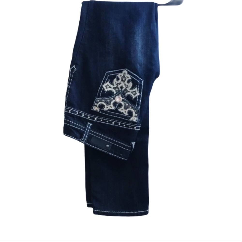 Antique Rivet Jeans size 27 with rhinestones